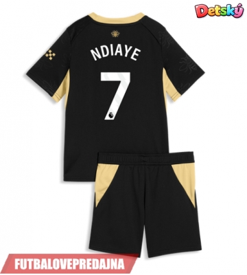 Lacne Dětský Futbalové dres Manchester City Iliman Ndiaye #7 2026-27 Krátky Rukáv - Preč (+ trenírky)